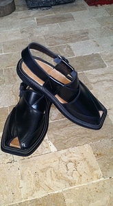 Black Leather Sandals photo