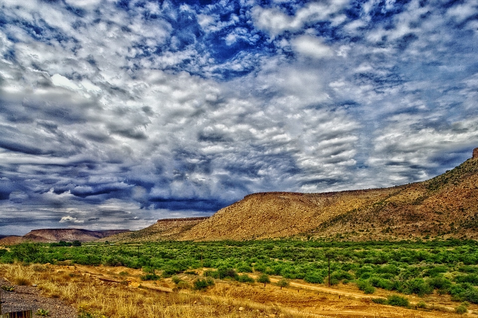 Sky clouds mountains