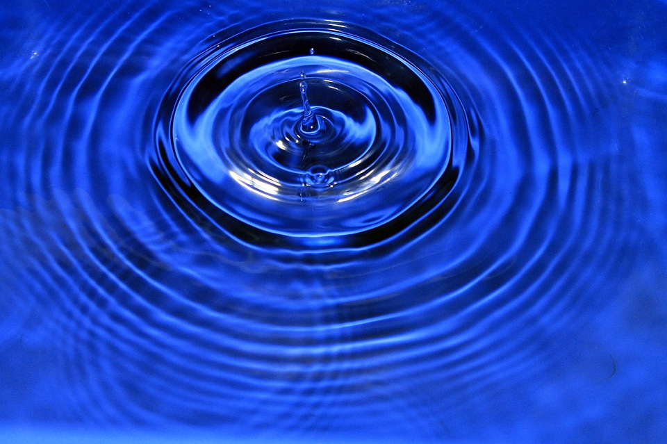 Deep Blue Rippled Water