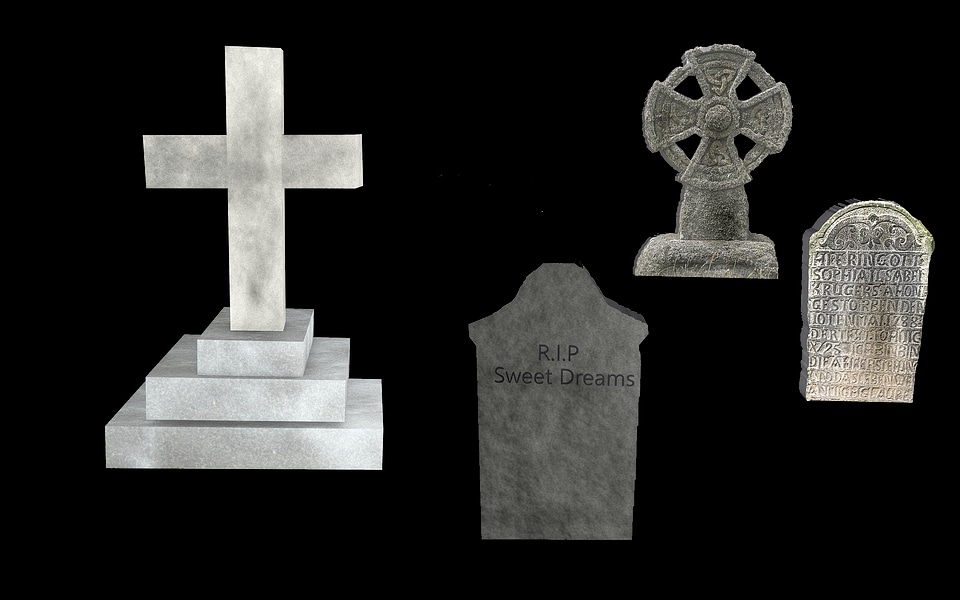 Tombstones Set - Isolated photo