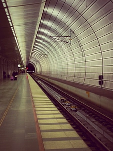 Railroad tracks station train station photo