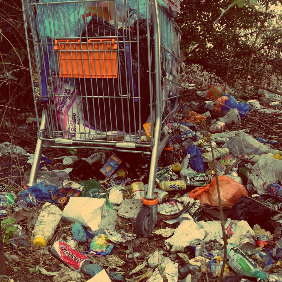 Garbage dump recycling photo