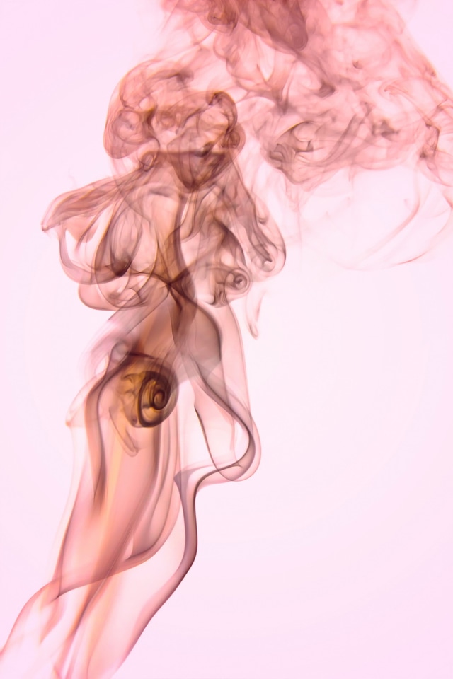 Swirling pink smoke