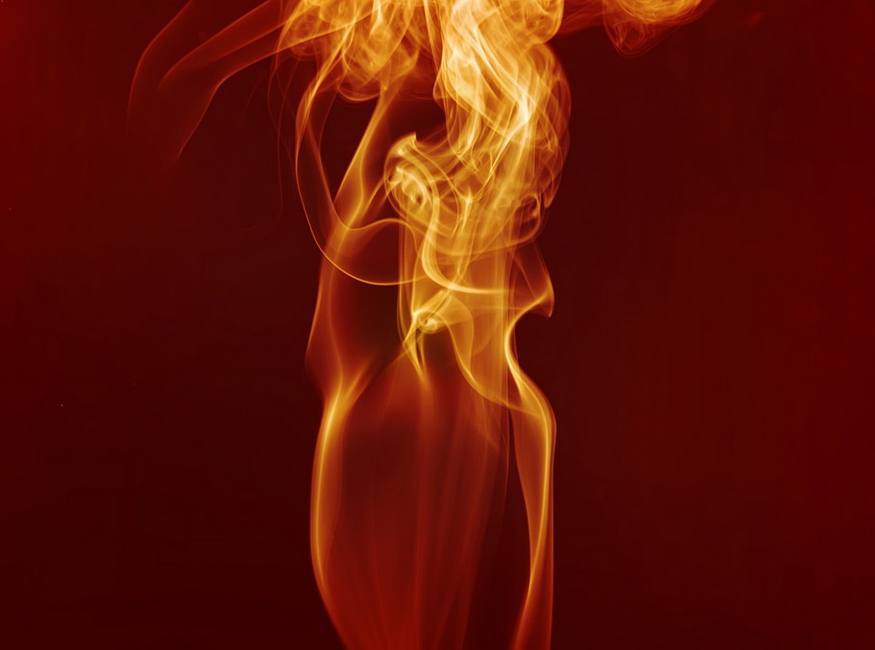 Red Abstract Swirling Smoke