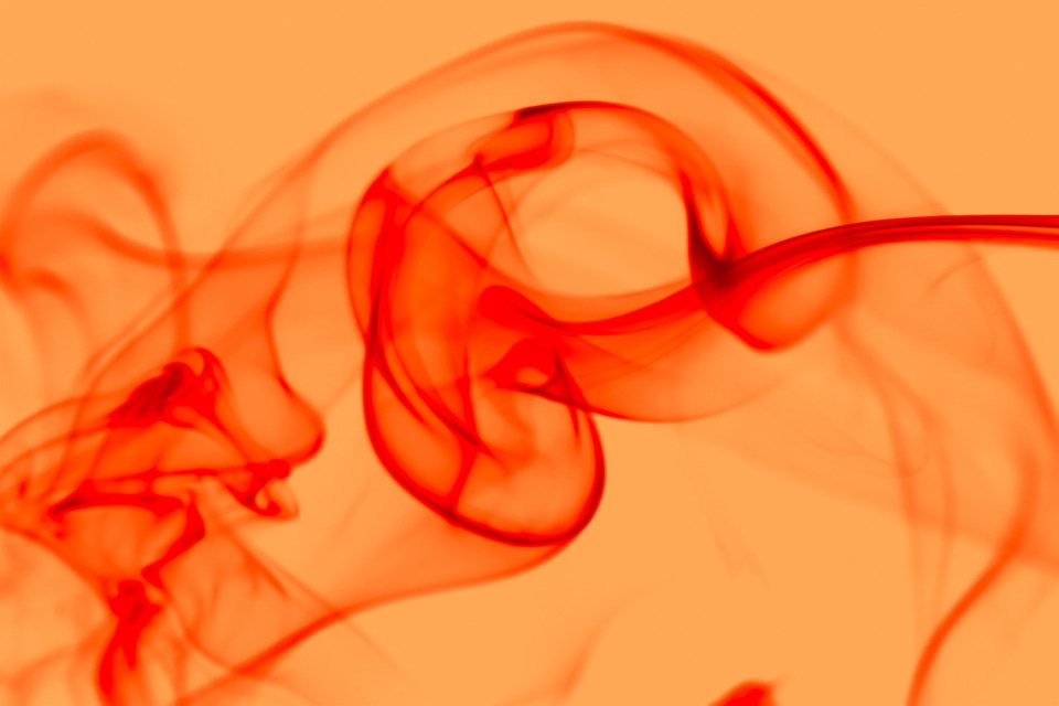 Red Background of Smoke