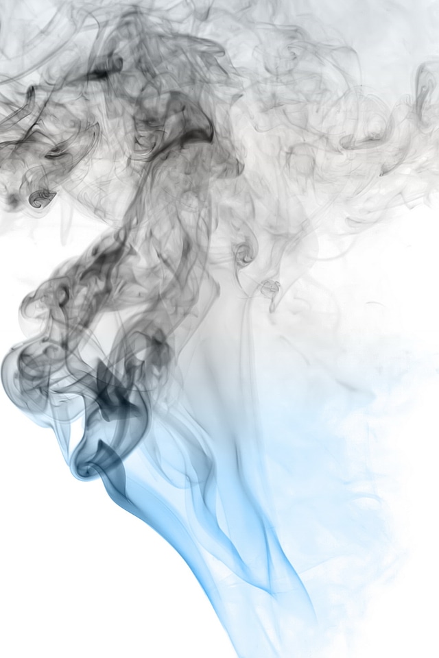 Blue and gray smoke
