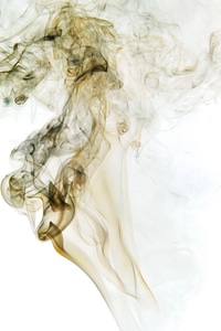 Swirly smoke on white background photo