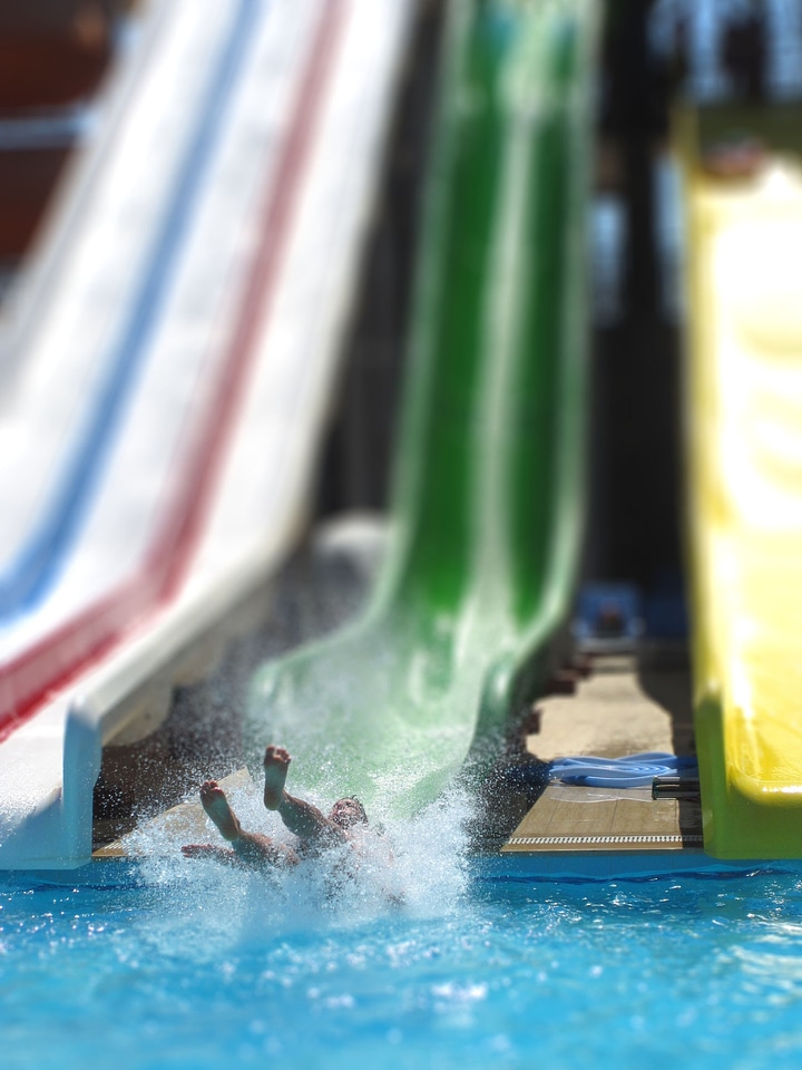 Water slide slip pleasure