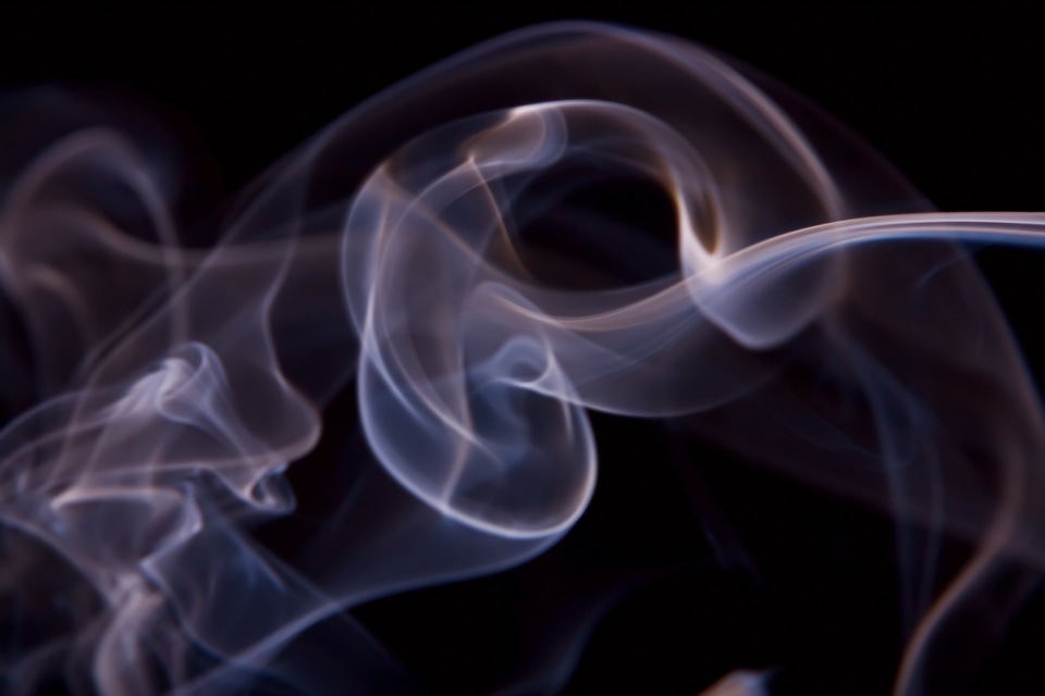 Cigarette Smoke on Black