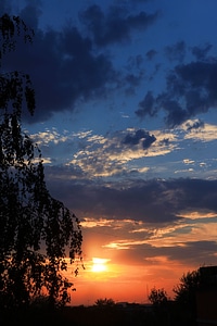 Sky at sunset photo