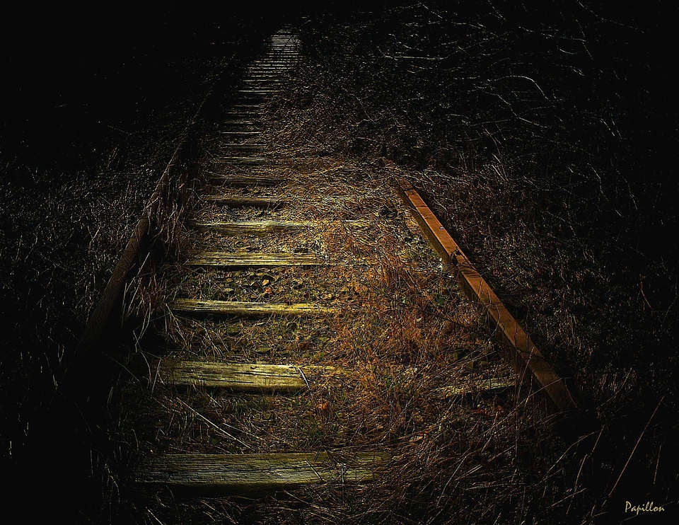 Traffic rails railroad track