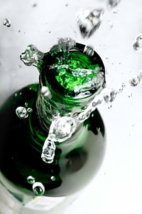 Water Splash from Glass Bottle