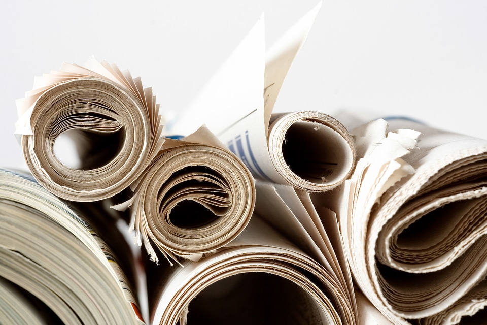 Rolled up Newspapers