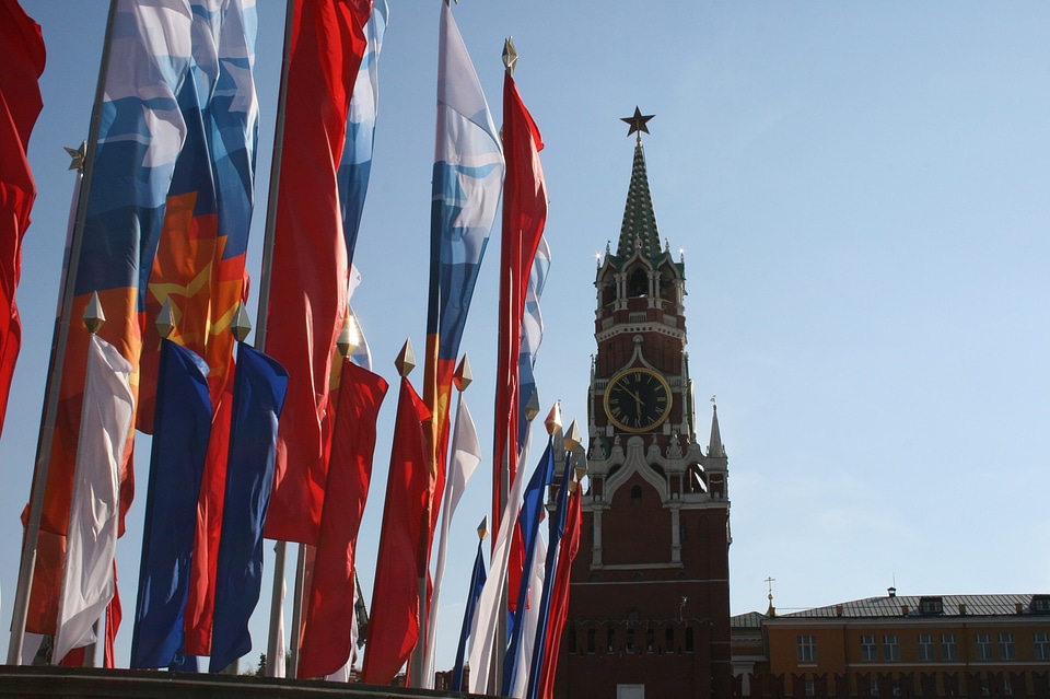 Spasskaya tower red square russian
