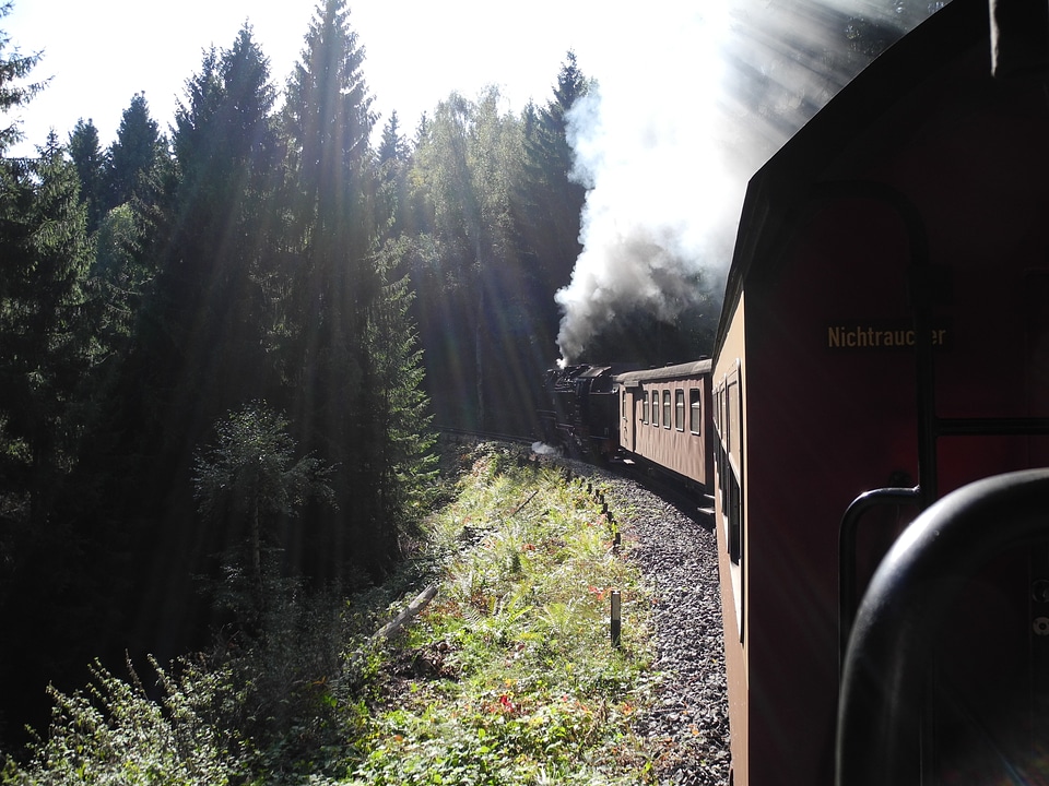 Zugfahrt steam sunbeam