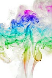 Abstract multicolored smoke background photo