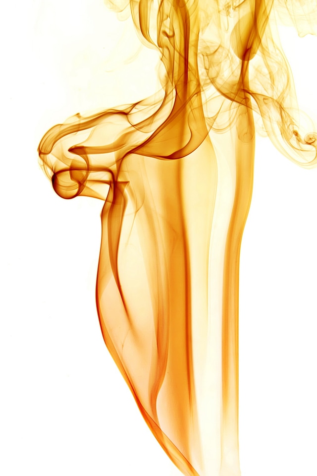 Orange abstract smoke swirl