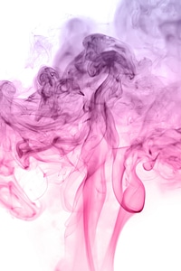 Violet smoke white background photo