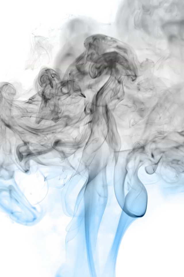 Light blue and gray smoke