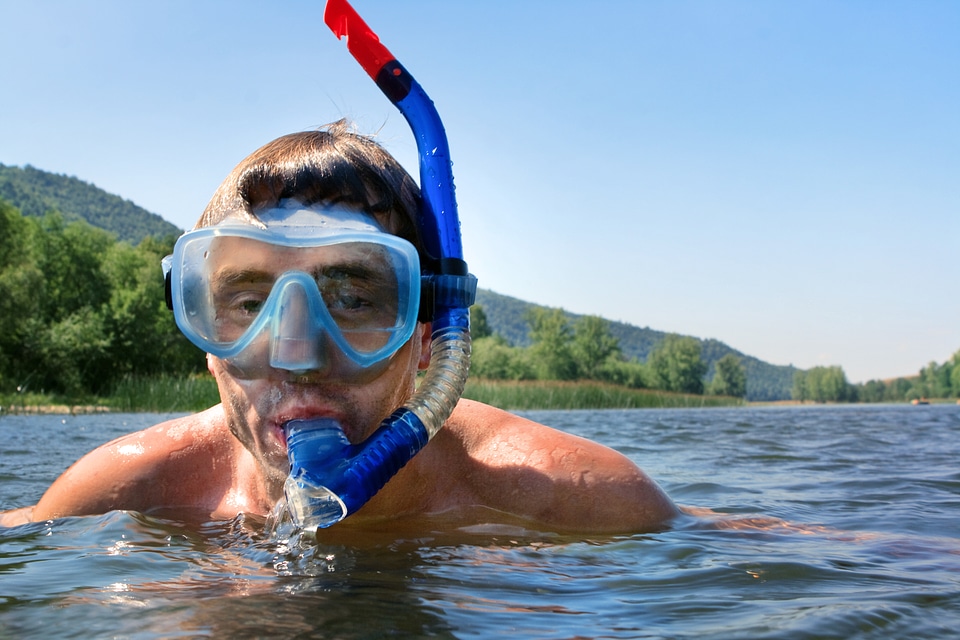 Swimming in the river photo