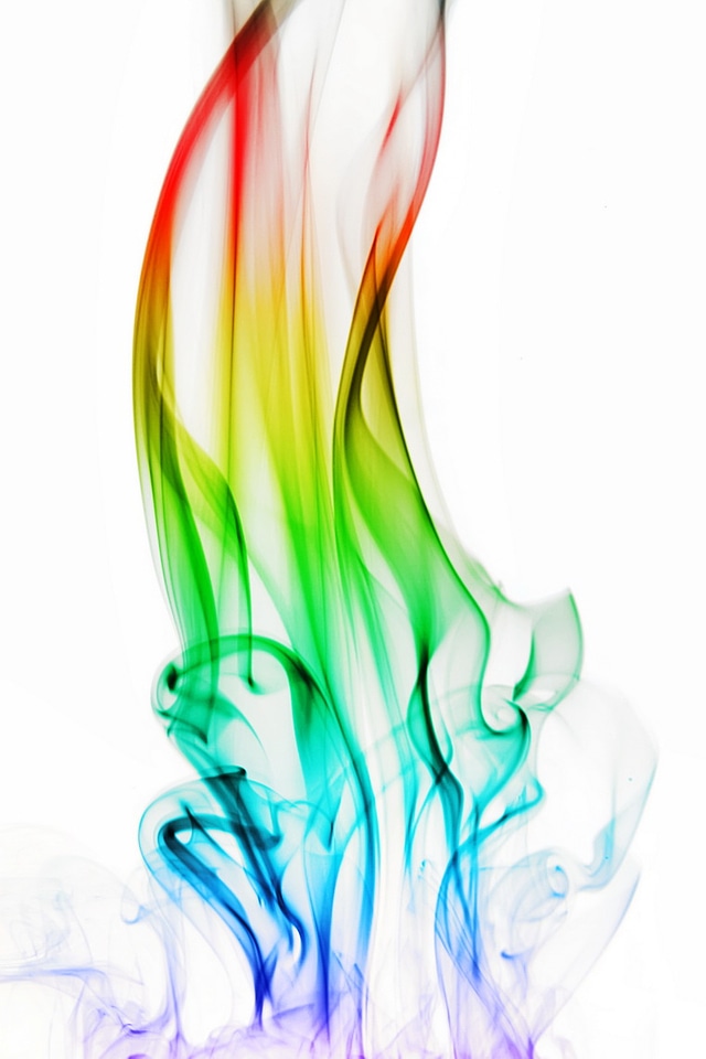 Soft multicolored smoke