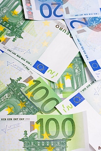 Euro bills photo