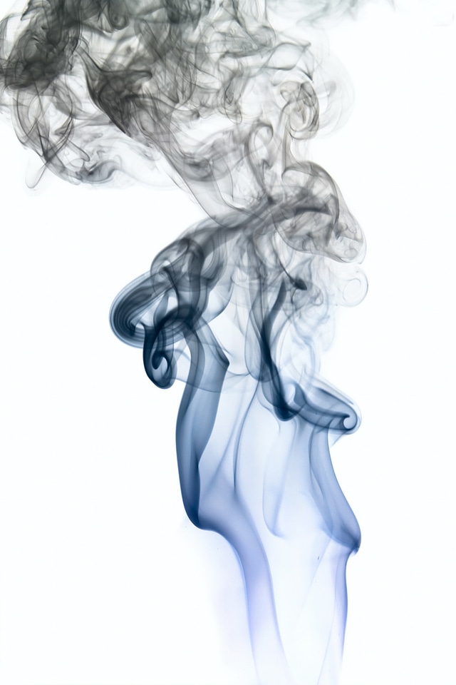 Abstract blue and gray smoke