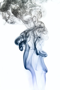 Abstract blue and gray smoke photo