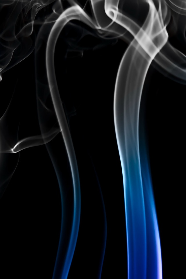 Blue and gray smooth smoke