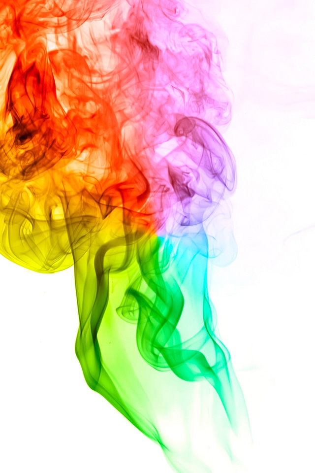 Vivid multicolor smoke
