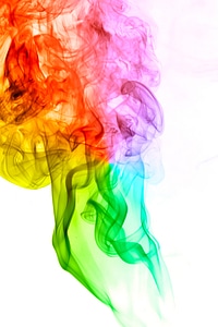 Vivid multicolor smoke