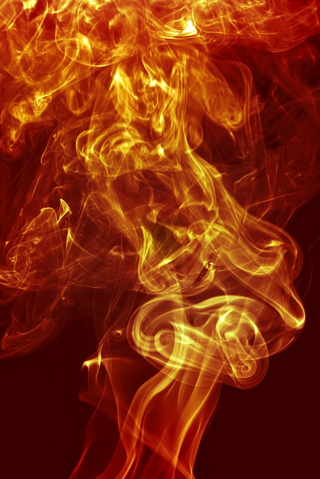 Abstract swirly red smoke