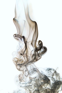 Swirly smoke on white photo