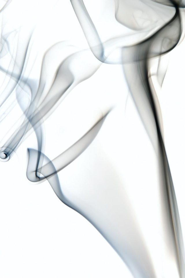 Smoke on white