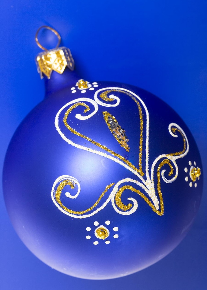 Blue christmas ball