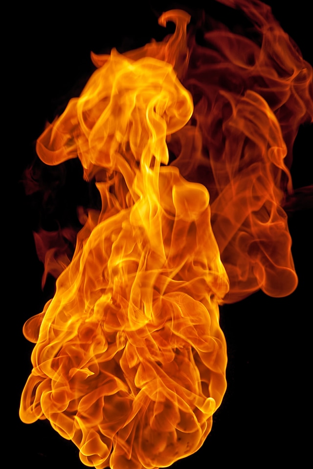 Fireball on black
