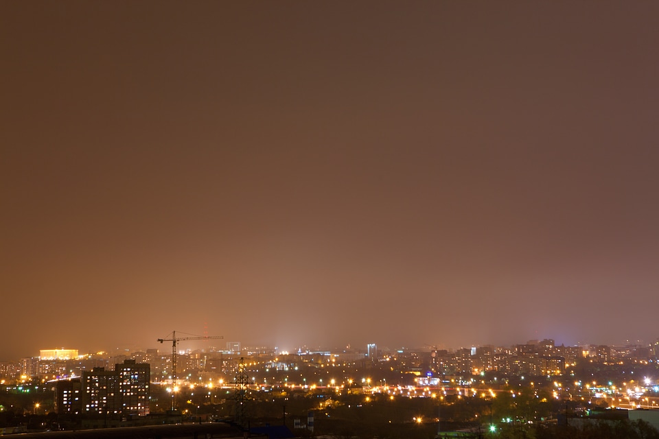 Night Scene - Illuminated Cityscape photo
