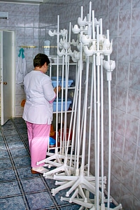 Woman in hospital