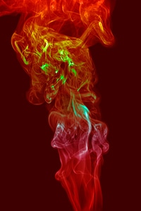 Swirly abstract red smoke