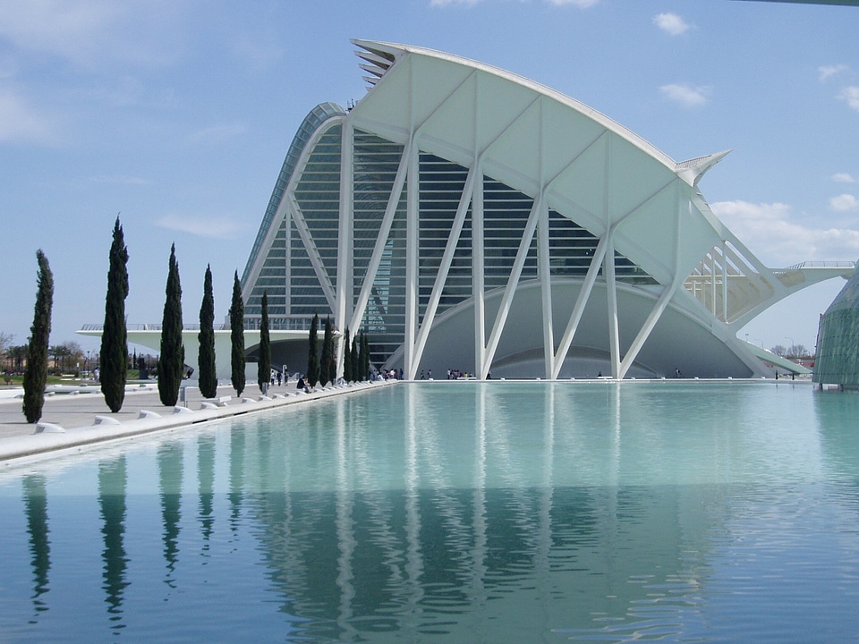 Architecture modern building reflections