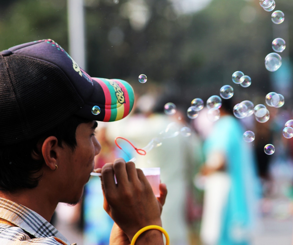 Bubble Blowing Man