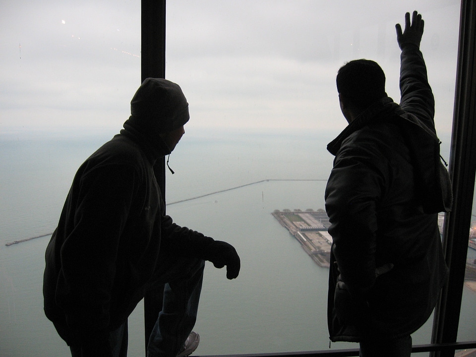 Two Friends Enjoying View