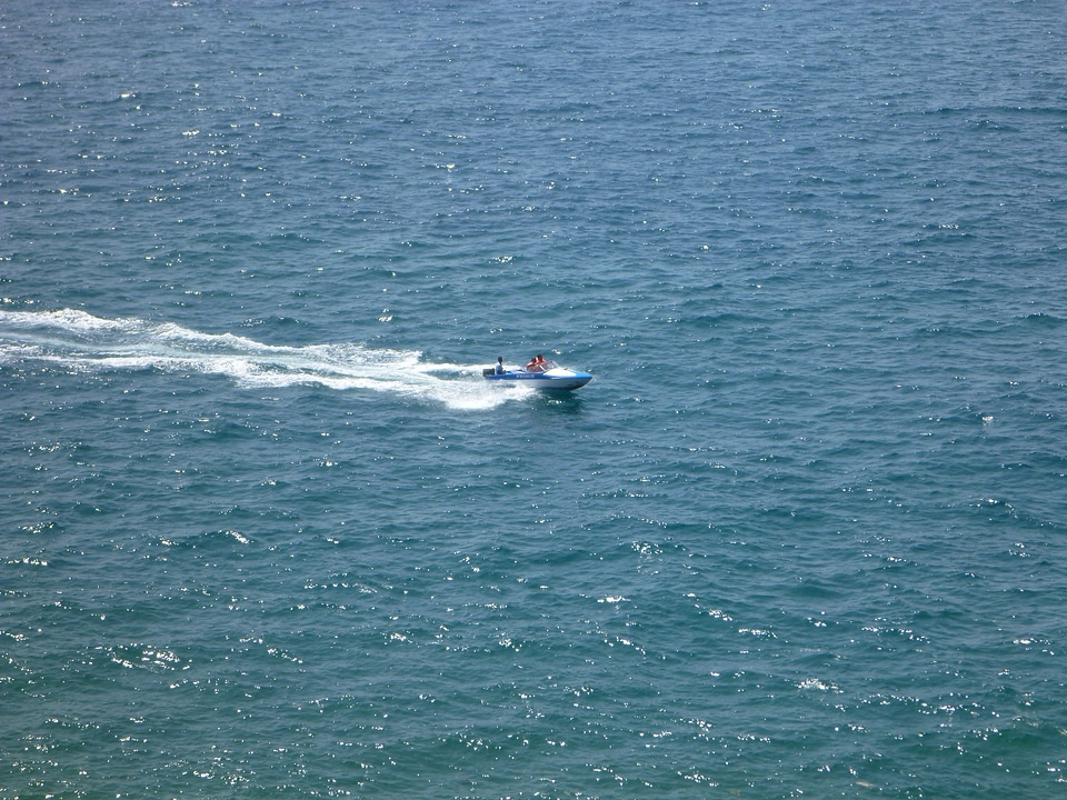 Speedboat Blue Waters Sea