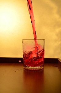 Red Liquid In Glass photo
