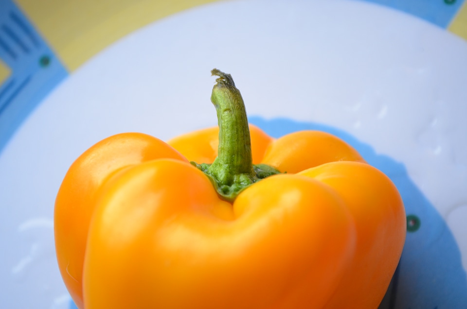 Yellow Bell Pepper Closeup