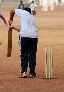Cricket Batsman Defensive photo