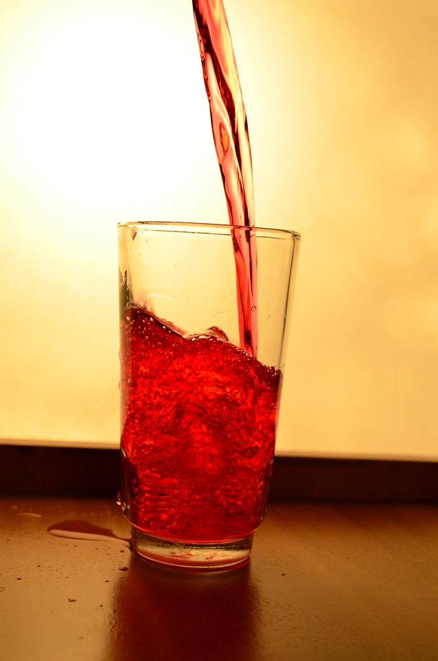 Red Liquid Glass Pour 4