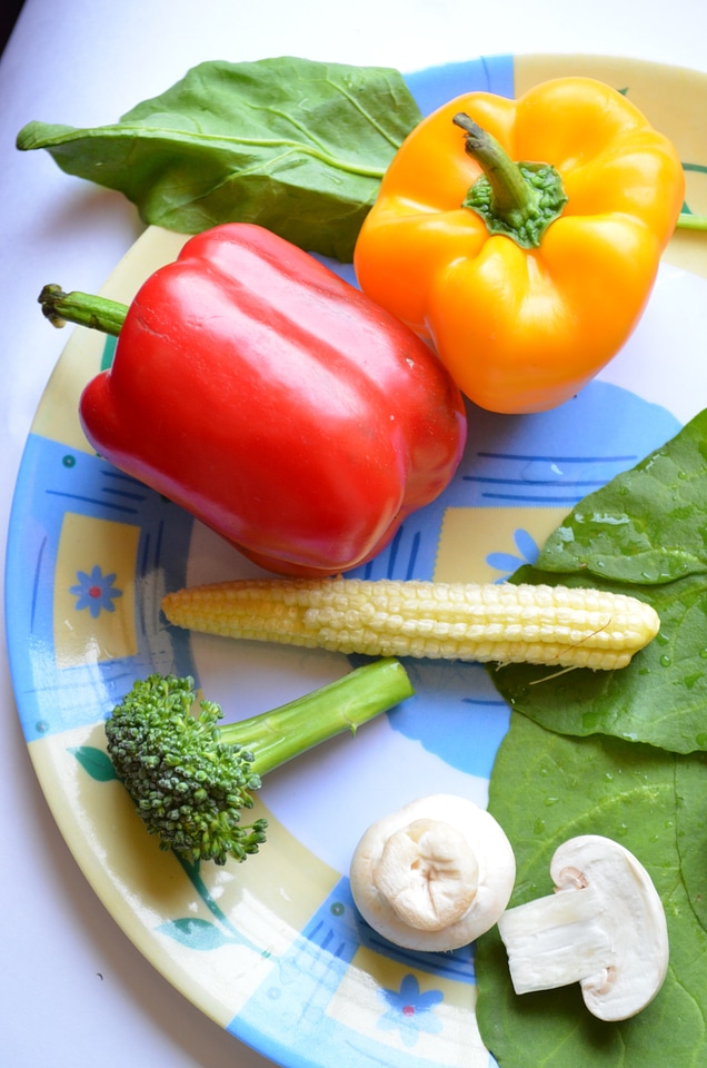 Veggies In A Plate photo