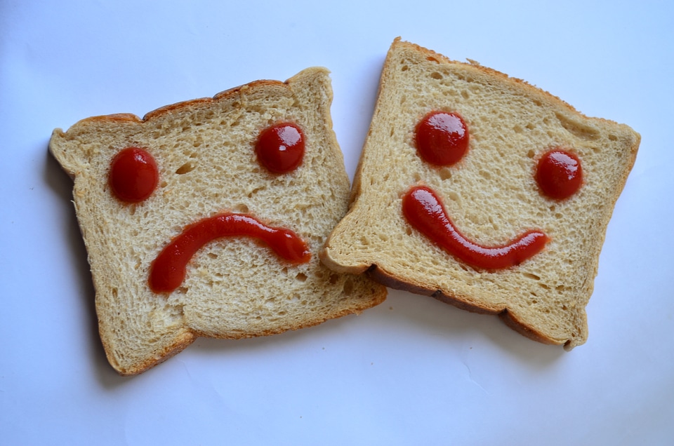 Happy Sad Face Bread