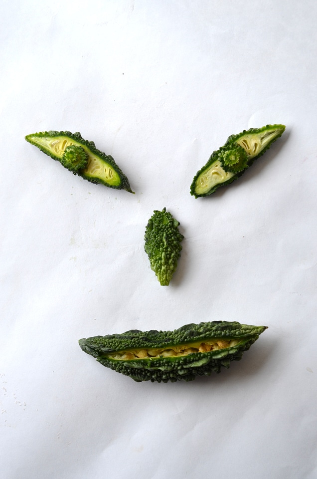 Smiley Face From Vegetables